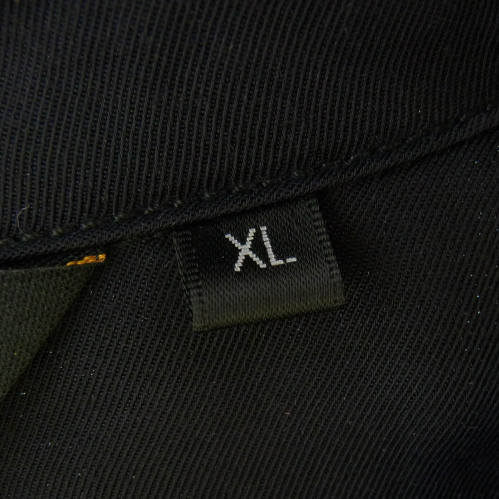 VANSON バンソン 刺繍 レーヨン オープンカラー 半袖 シャツ ブラック系 XL【中古】