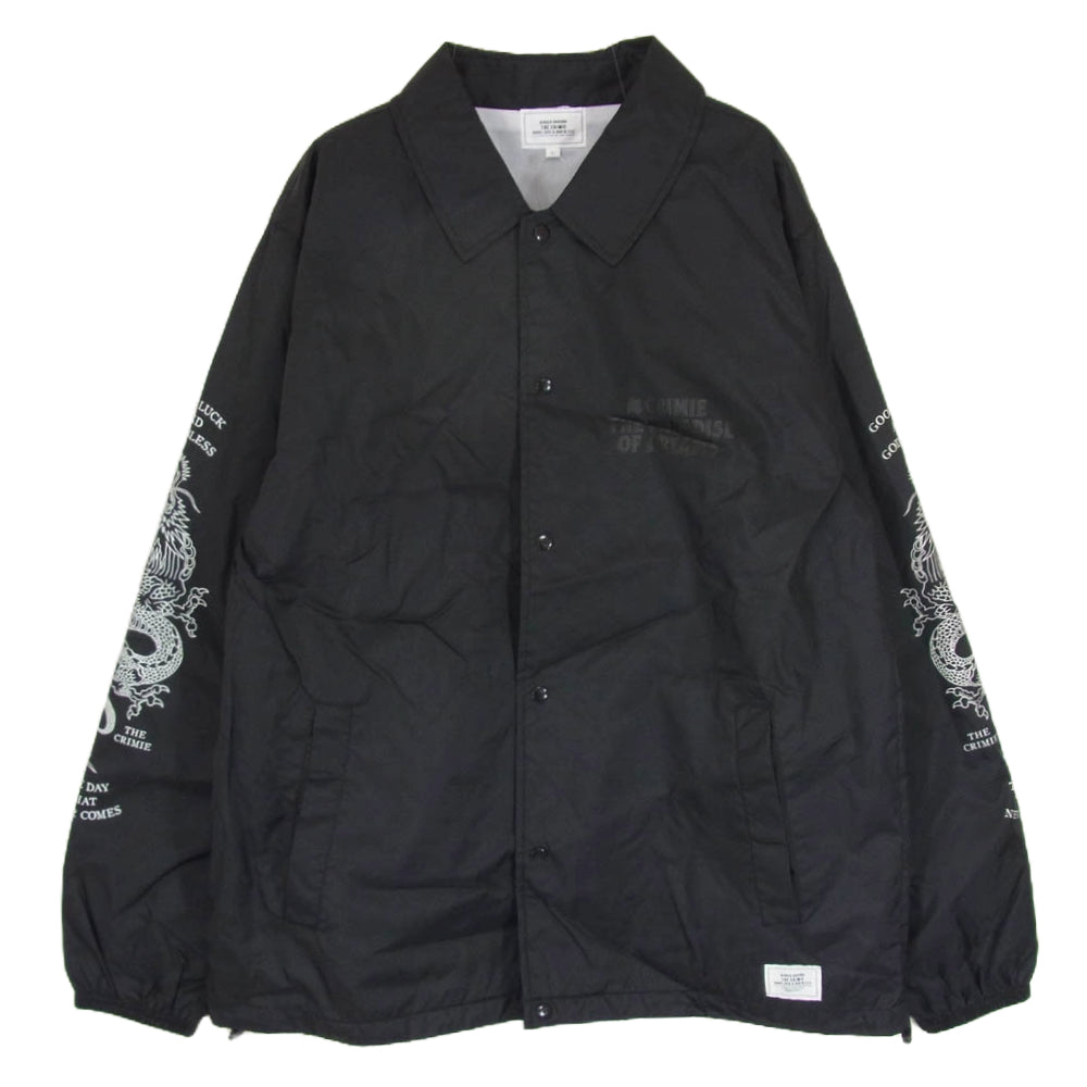 CRIMIE クライミー プリント コーチ ジャケット ブラック系 XL【中古】