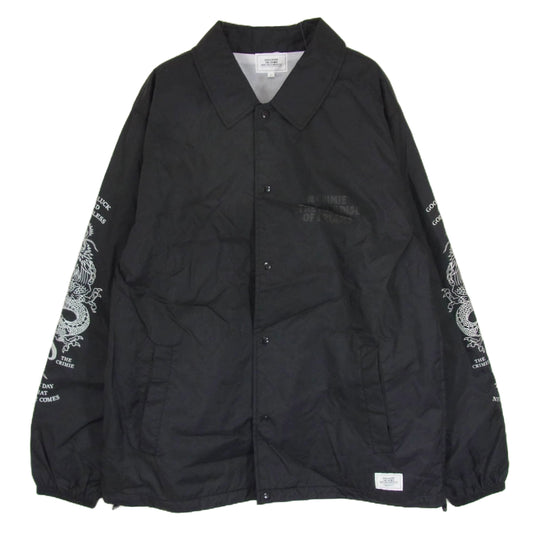 CRIMIE クライミー プリント コーチ ジャケット ブラック系 XL【中古】