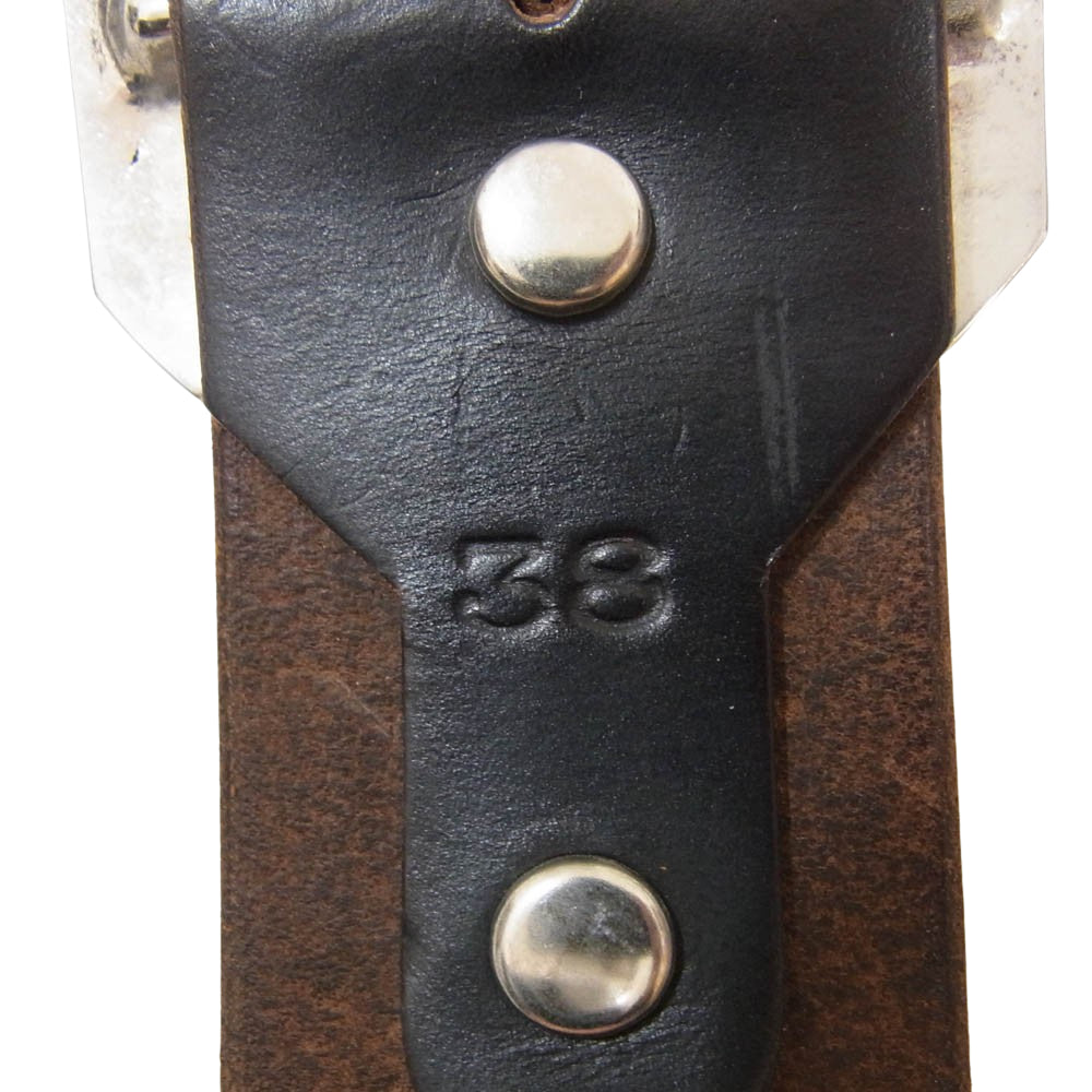 schott ショット USA ホーウィン社製 Perfect Belt  パーフェクト レザー ベルト ブラック系 38【中古】
