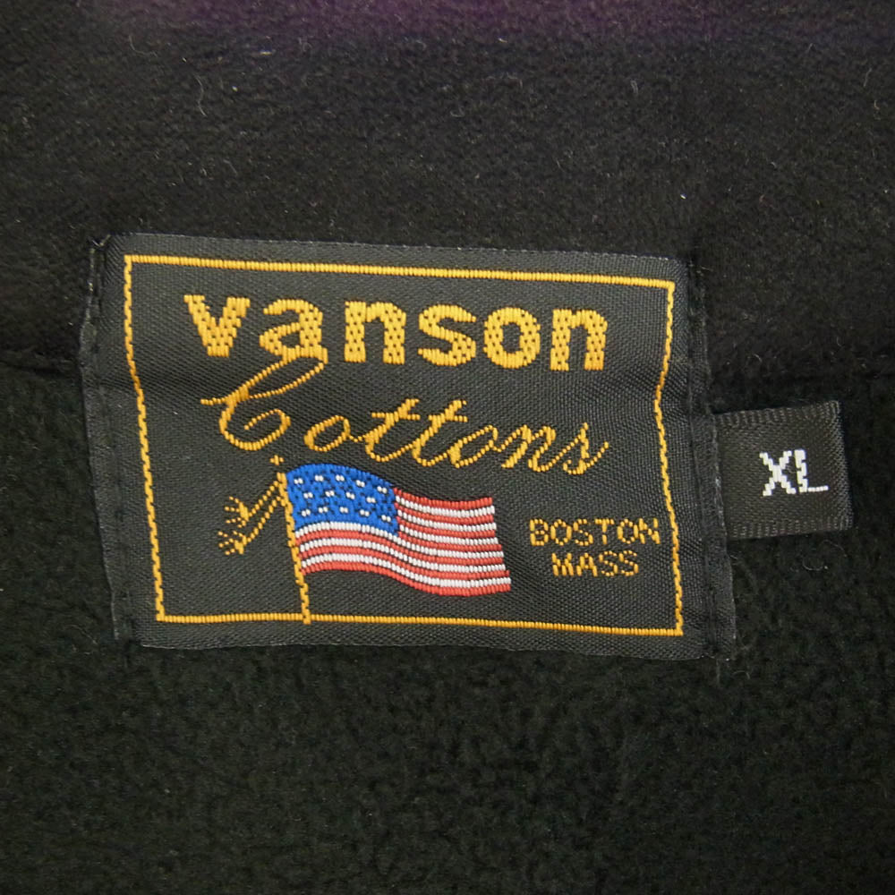 VANSON バンソン ボンディング ライダース ジャケット ブラック系 XL【中古】