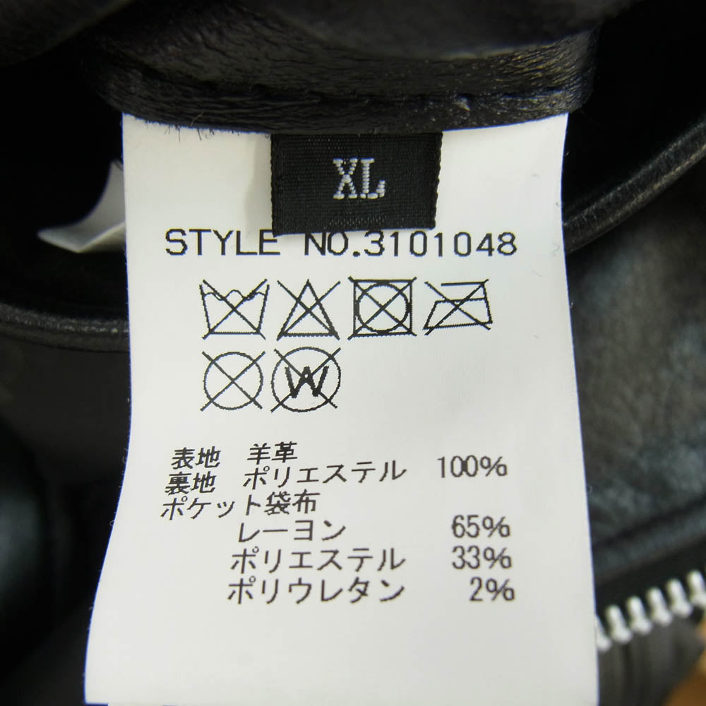 schott ショット 3101048 NEW DOUBLE BREST RIDERS ニュー ダブル ブレスト ライダース ジャケット ブラック系 XL【中古】