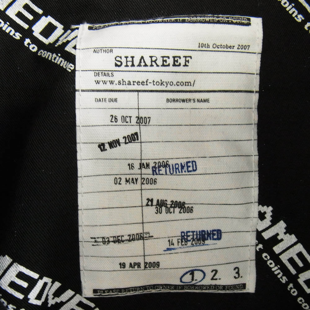 SHAREEF シャリーフ 19713029 GAME OVER LOGO HOODIE SHIRTS ゲームオーバー ロゴ フーディー シャツパーカ ビッグシルエット シャツ ブラック系 1【美品】【中古】