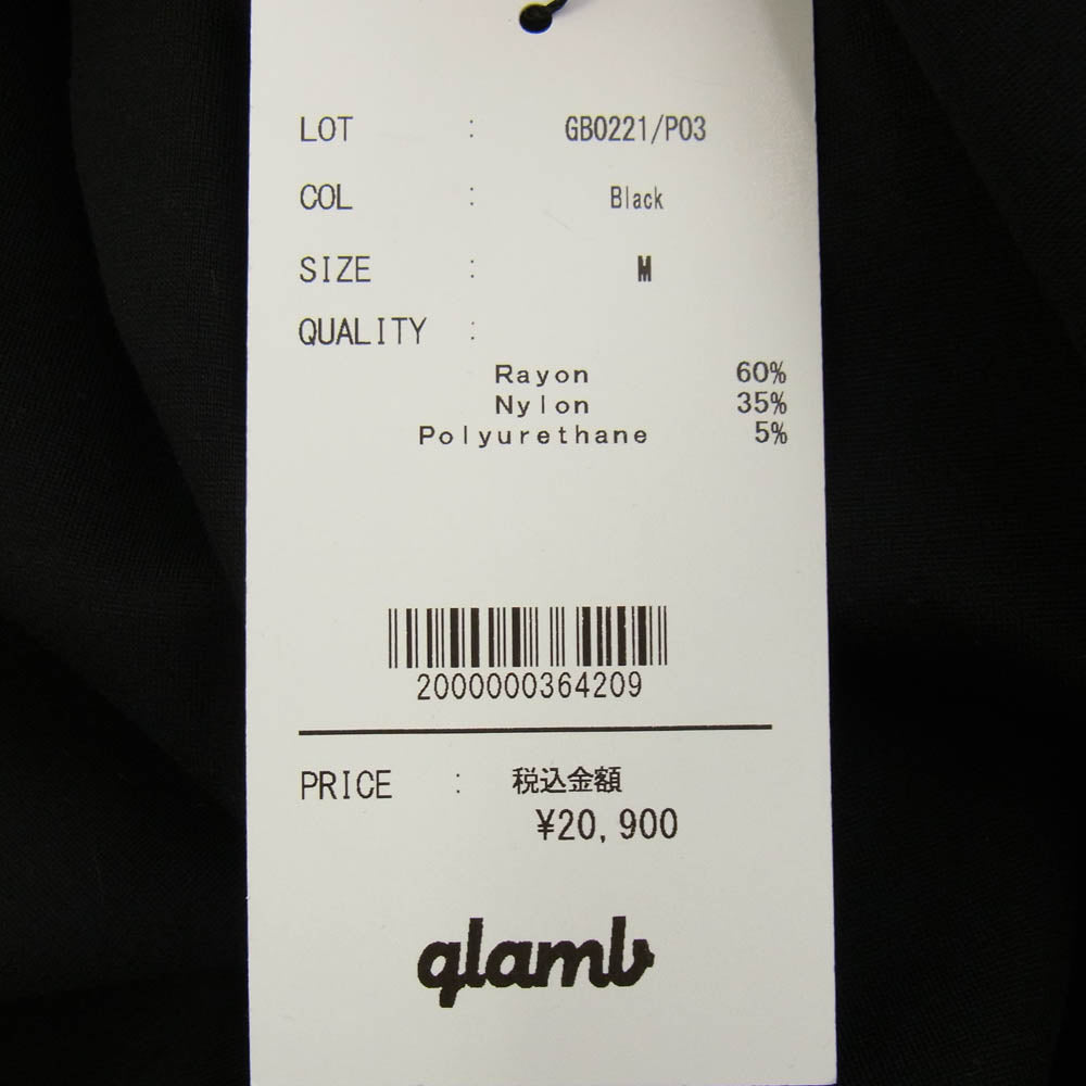 glamb グラム GB0221-P03 Cropped wide pants クロップド ワイド パンツ ブラック系 M【中古】
