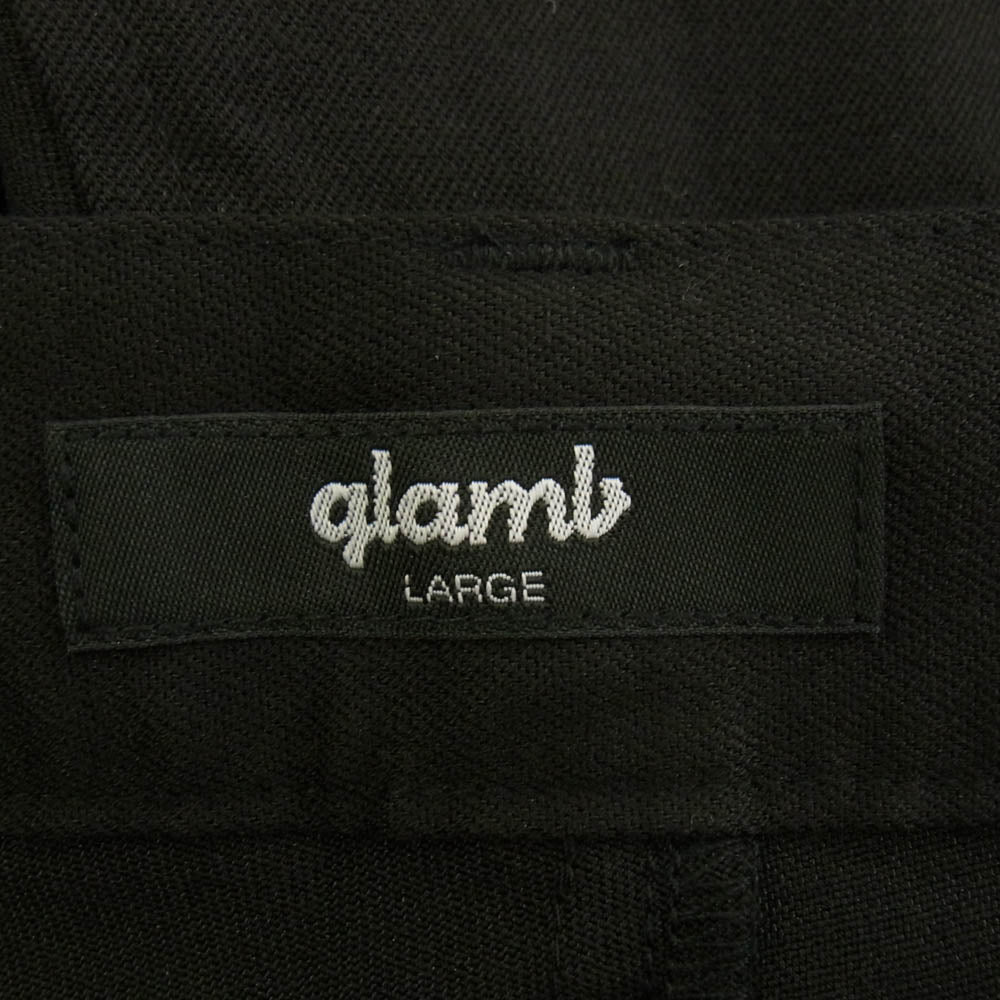 glamb グラム GB0122-P03 Cropped wide pants クロップド ワイド パンツ ブラック系 L【美品】【中古】