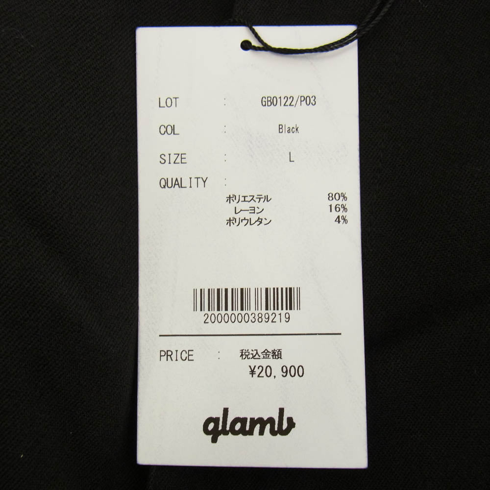 glamb グラム GB0122-P03 Cropped wide pants クロップド ワイド パンツ ブラック系 L【美品】【中古】