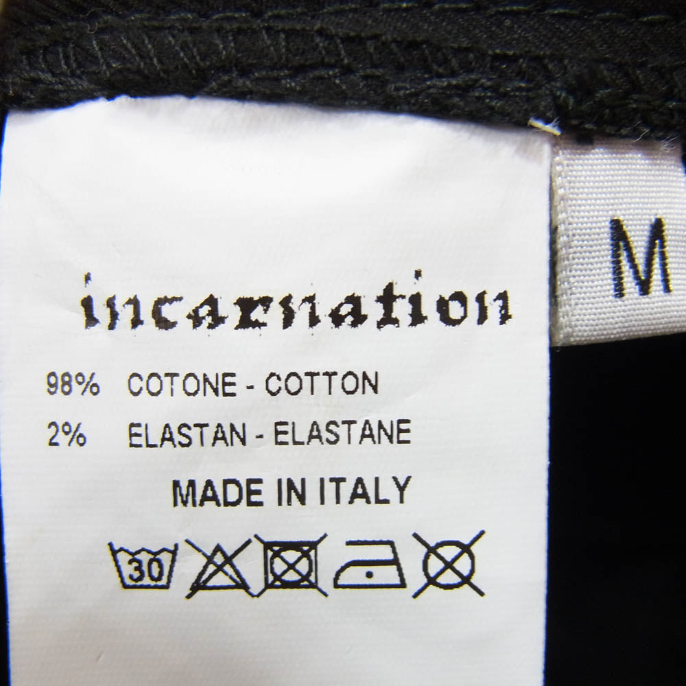 INCARNATION インカネーション 11883-6420 オーバーロック ステッチ パンツ ブラック系 M【中古】