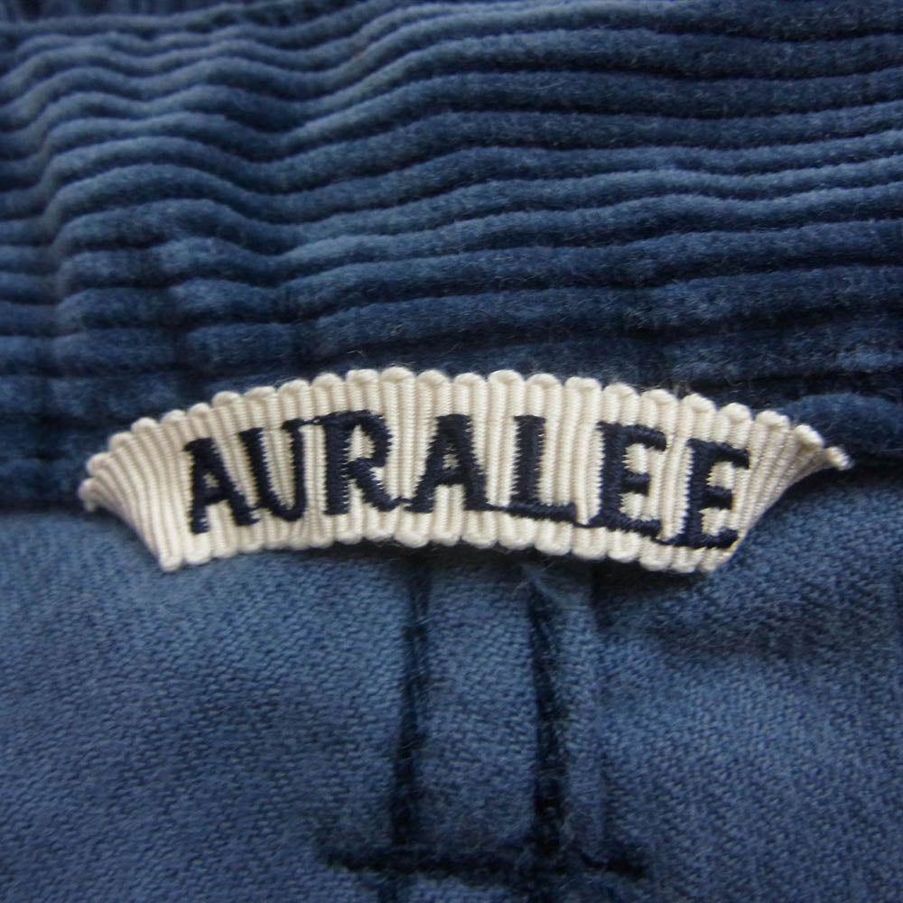 AURALEE オーラリー A7AP03FN WASHED CORDUROY 5P PANTS  ウォッシュド コーデュロイ 5ポケット パンツ ネイビー系 4【中古】