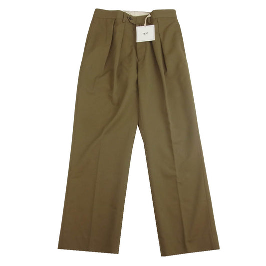 ニート 21-01MCS タック トラウザーズ パンツ オリーブ系 46【中古】