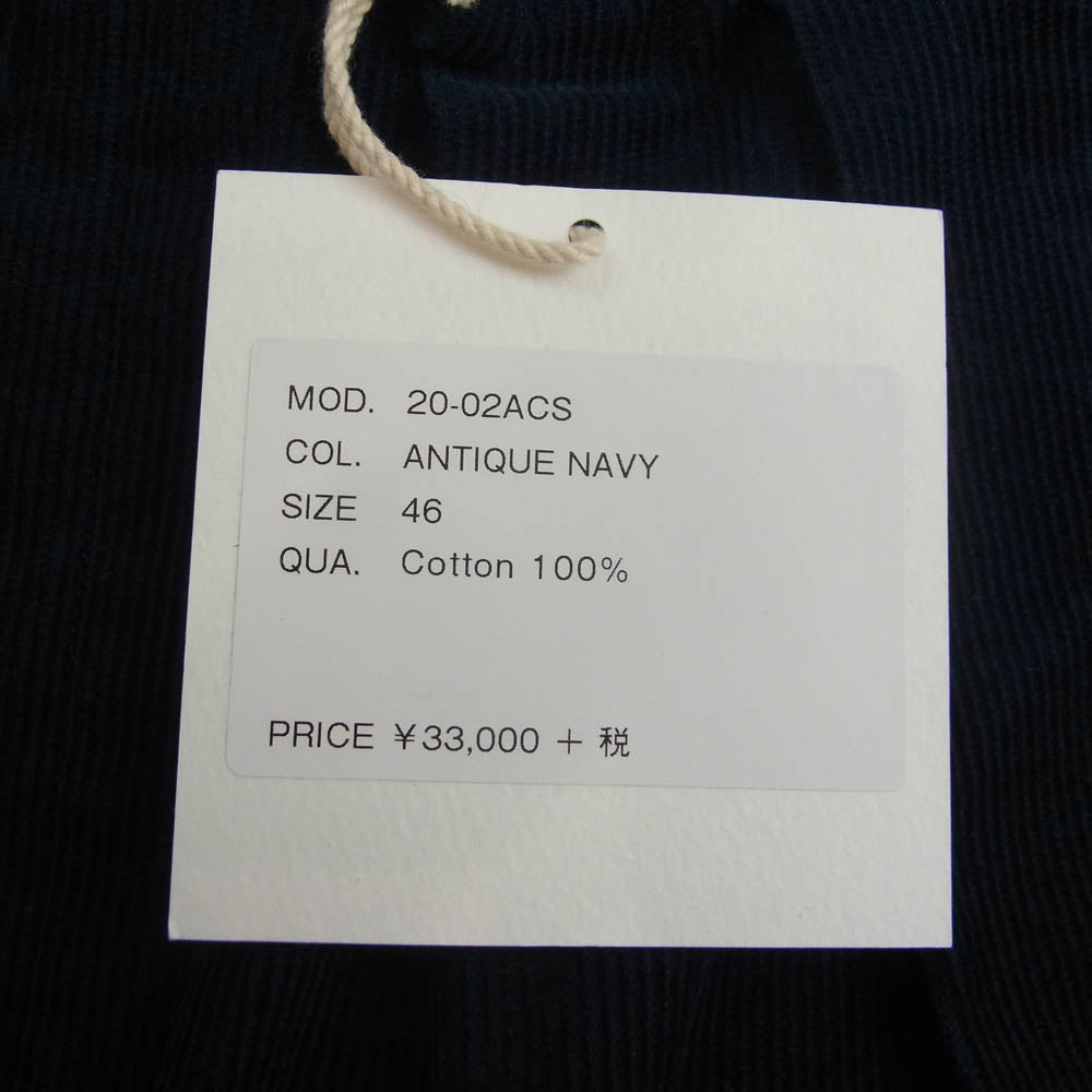 ニート 20-02ACS タック コーデュロイ パンツ ネイビー系 46【中古】