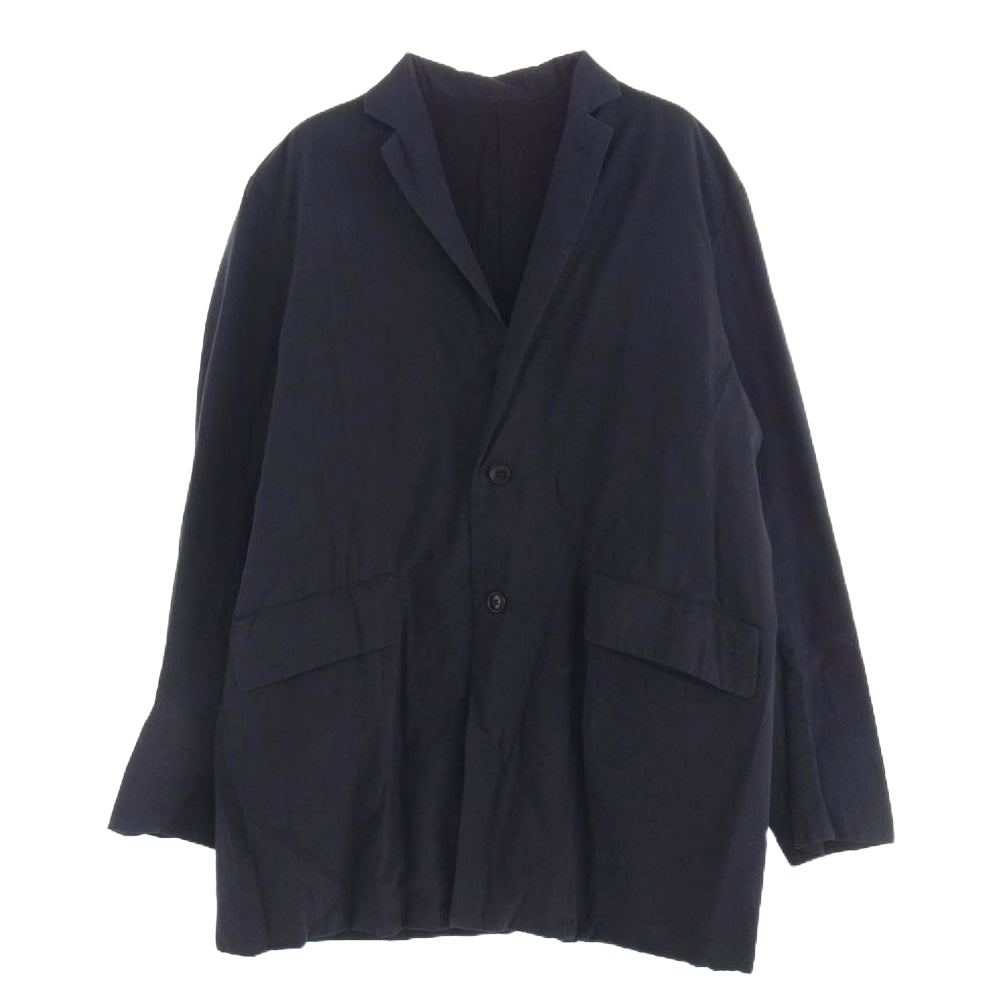 COMOLI コモリ 16AW J03-04001 製品染 中綿 ストライプ チェスター コート ジャケット ネイビー系 2【中古】