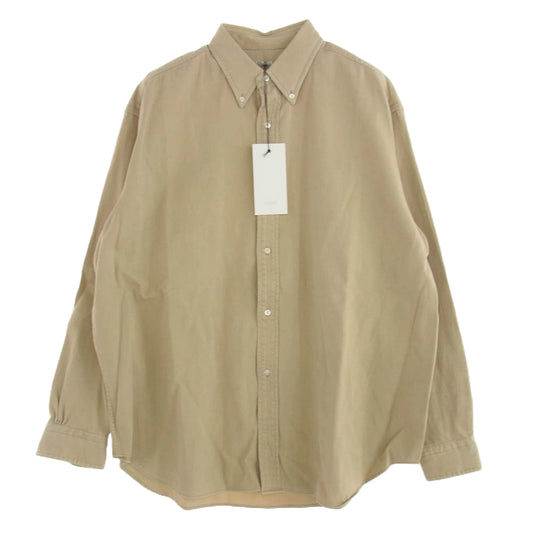 A.PRESSE アプレッセ 22SAP-02-02H BD Shirt ボタンダウンツイル 長袖 シャツ ベージュ系 2【中古】