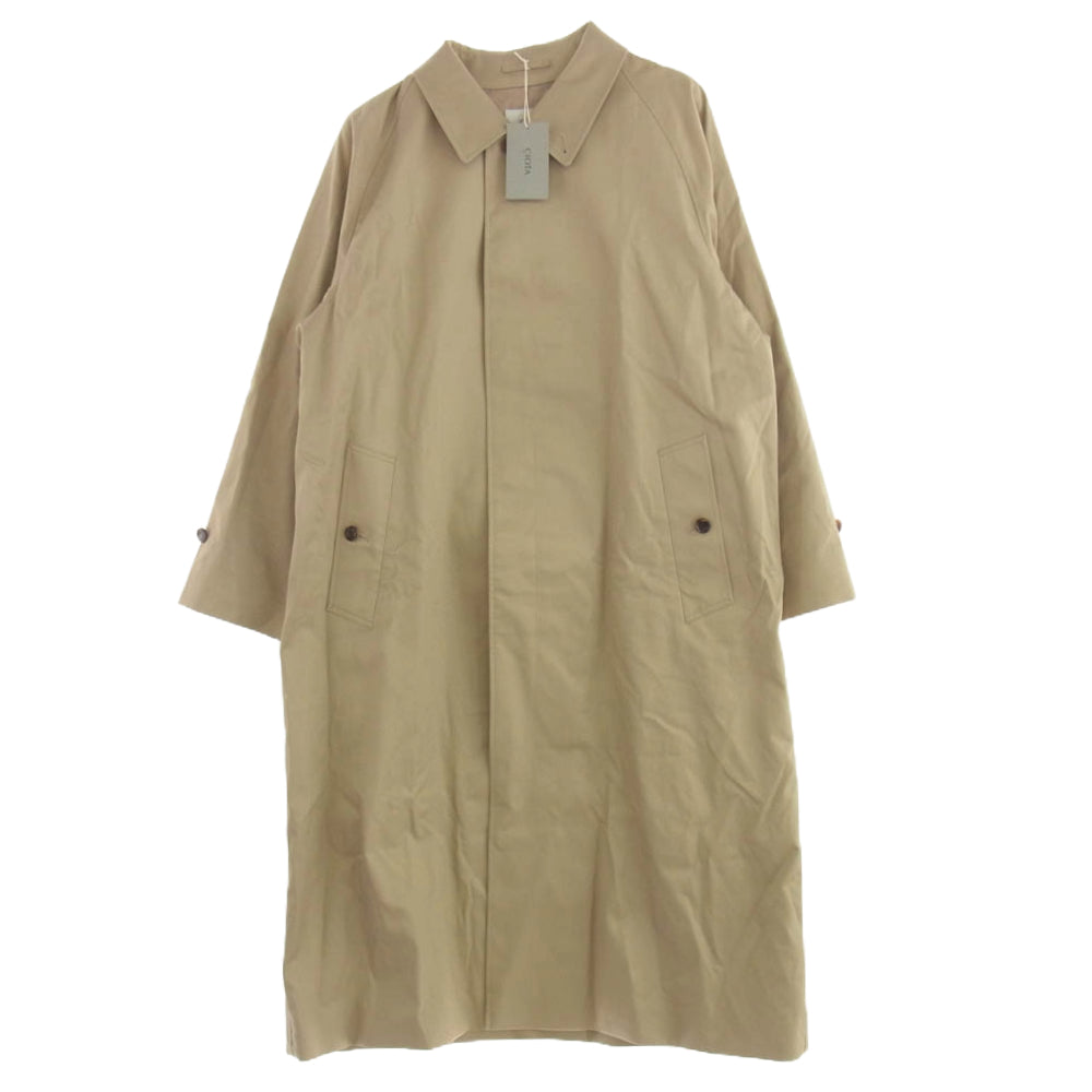 シオタ COLM-102M スビンコットン ギャバジン バルマカンコート ベージュ系 5【中古】