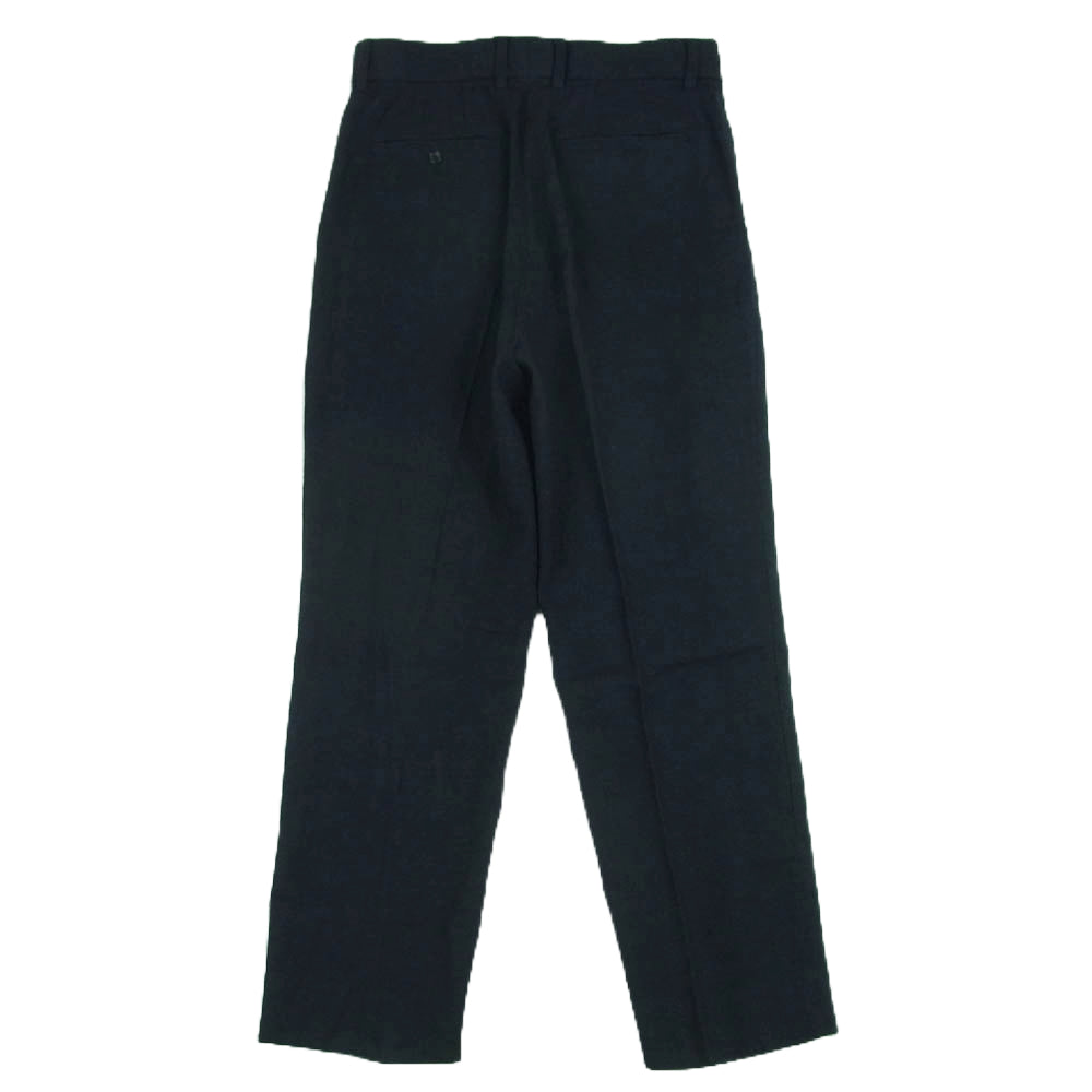 A.PRESSE アプレッセ 22AW 22AAP-04-03M Wide Tapered Trousers Pants カシミヤ混 リネン ウール ワイド テーパード トラウザーズ パンツ ネイビー系 2【中古】