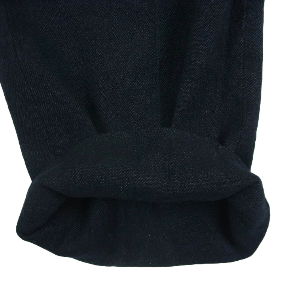 A.PRESSE アプレッセ 22AW 22AAP-04-03M Wide Tapered Trousers Pants カシミヤ混 リネン ウール ワイド テーパード トラウザーズ パンツ ネイビー系 2【中古】