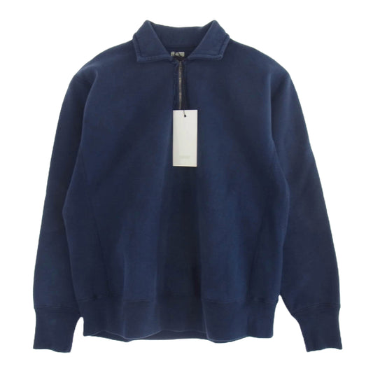 A.PRESSE アプレッセ 23SS 23SAP-05-01K Vintage Half Zip Sweatshirt ヴィンテージ ハーフジップ スウェット ネイビー系 3【中古】