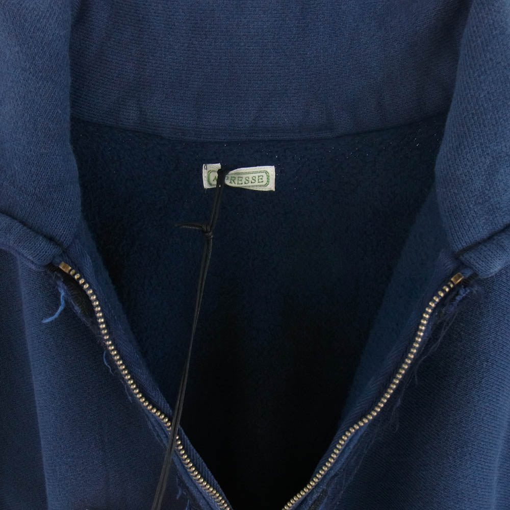 A.PRESSE アプレッセ 23SS 23SAP-05-01K Vintage Half Zip Sweatshirt ヴィンテージ ハーフジップ スウェット ネイビー系 3【中古】