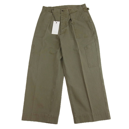 A.PRESSE アプレッセ 21AW 21AAP-04-03M USAF Hemmed Bottoms Pants ミリタリー ワイド トラウザーズ パンツ オリーブ系 2【中古】