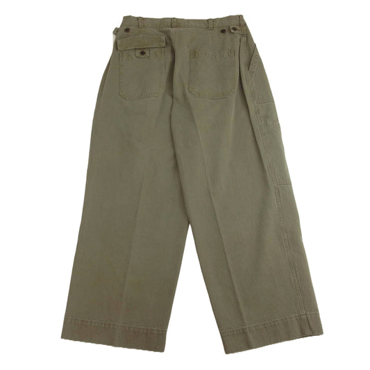 A.PRESSE アプレッセ 21AW 21AAP-04-03M USAF Hemmed Bottoms Pants ミリタリー ワイド トラウザーズ パンツ オリーブ系 2【中古】