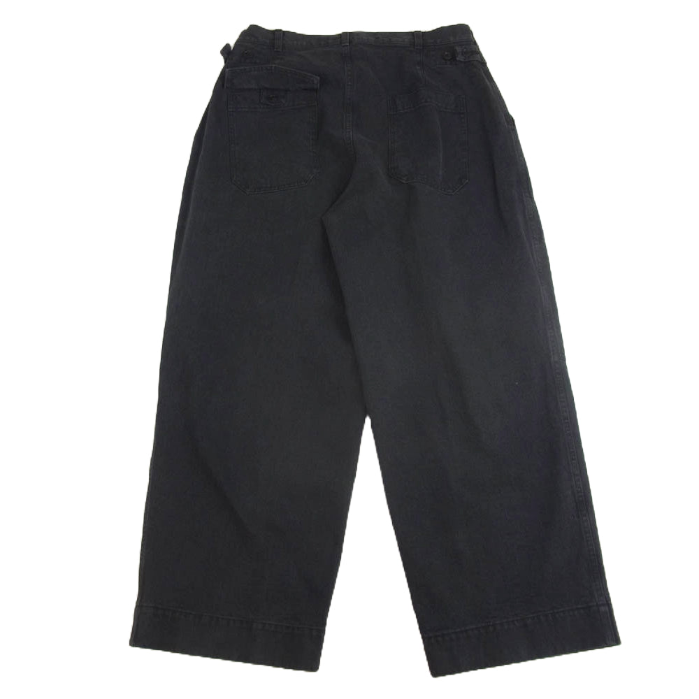 A.PRESSE アプレッセ 22AW 22AAP-04-07M USAF Hemmed Bottoms ミリタリー ワーク パンツ ブラック系 2【中古】