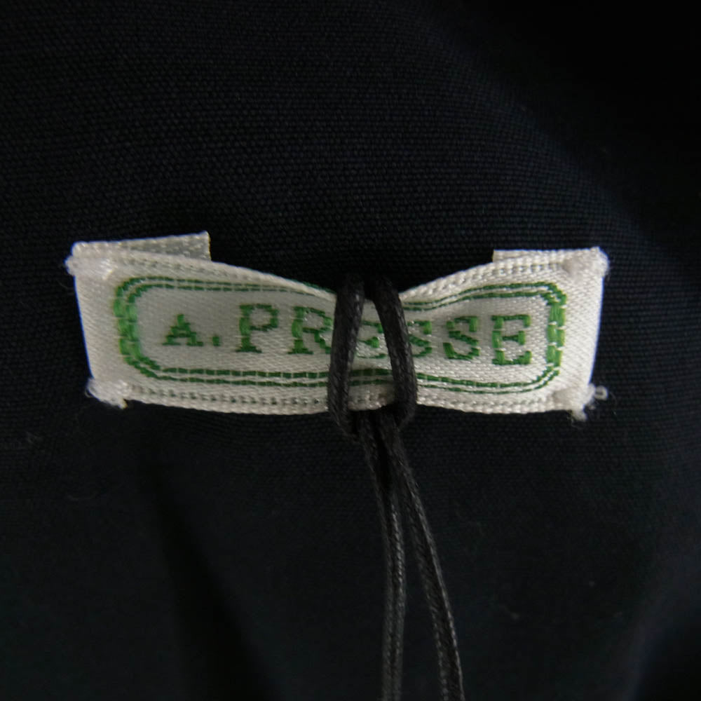 A.PRESSE アプレッセ 22SS 22SAP-01-09H シャンブレー ハリントン ジップアップ ブルゾン ジャケット ネイビー系 2【中古】