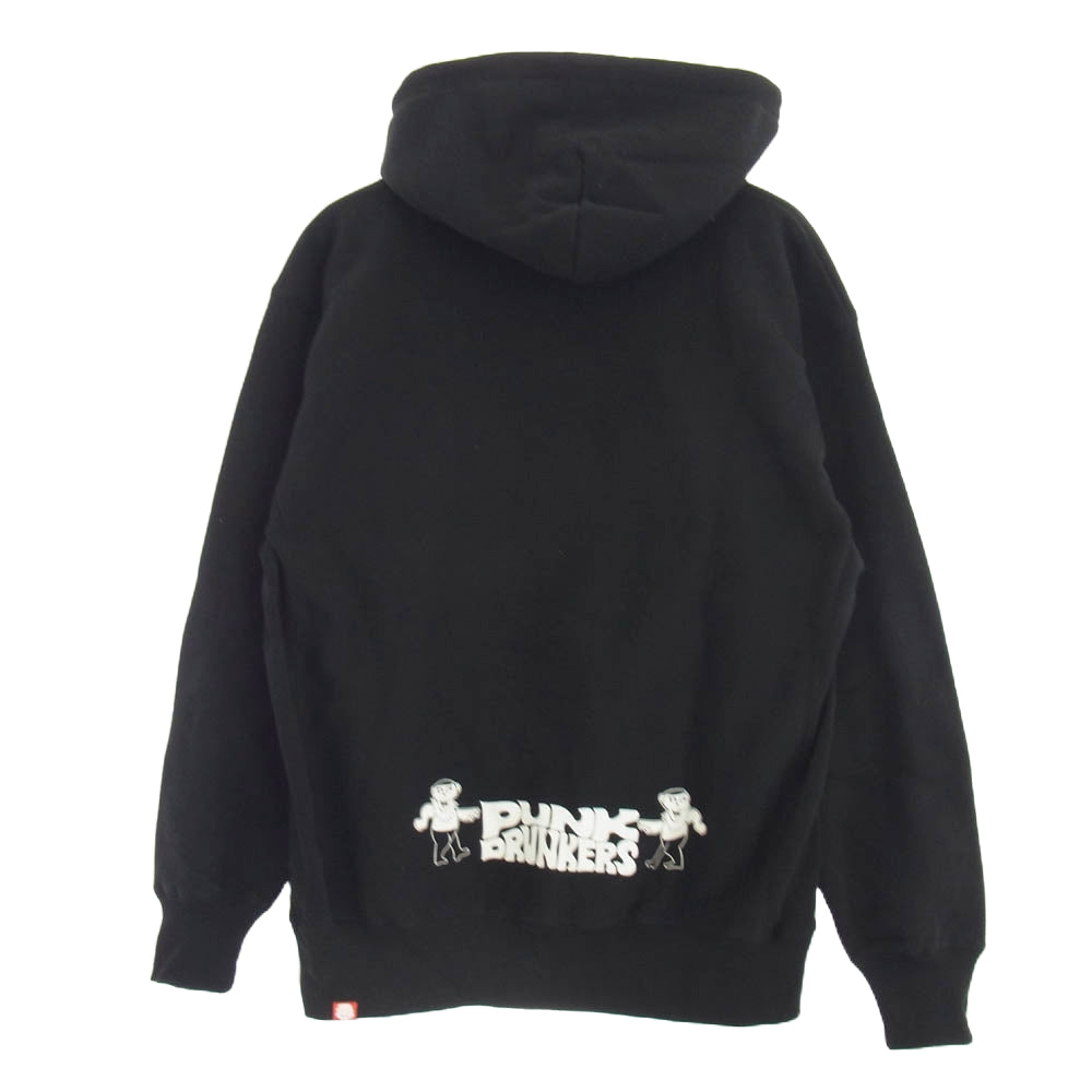 PUNK DRUNKERS パンクドランカーズ PDS-23018 グレイトフルアイツ スウェットプルオーバー パーカ ブラック系 L【極上美品】【中古】