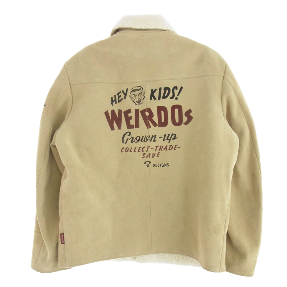 WEIRDO ウィアード WRD-20-AW-03 HEY KIDS RANCH JACKET スエード ランチ ボア ジャケット カーキ系 M【中古】