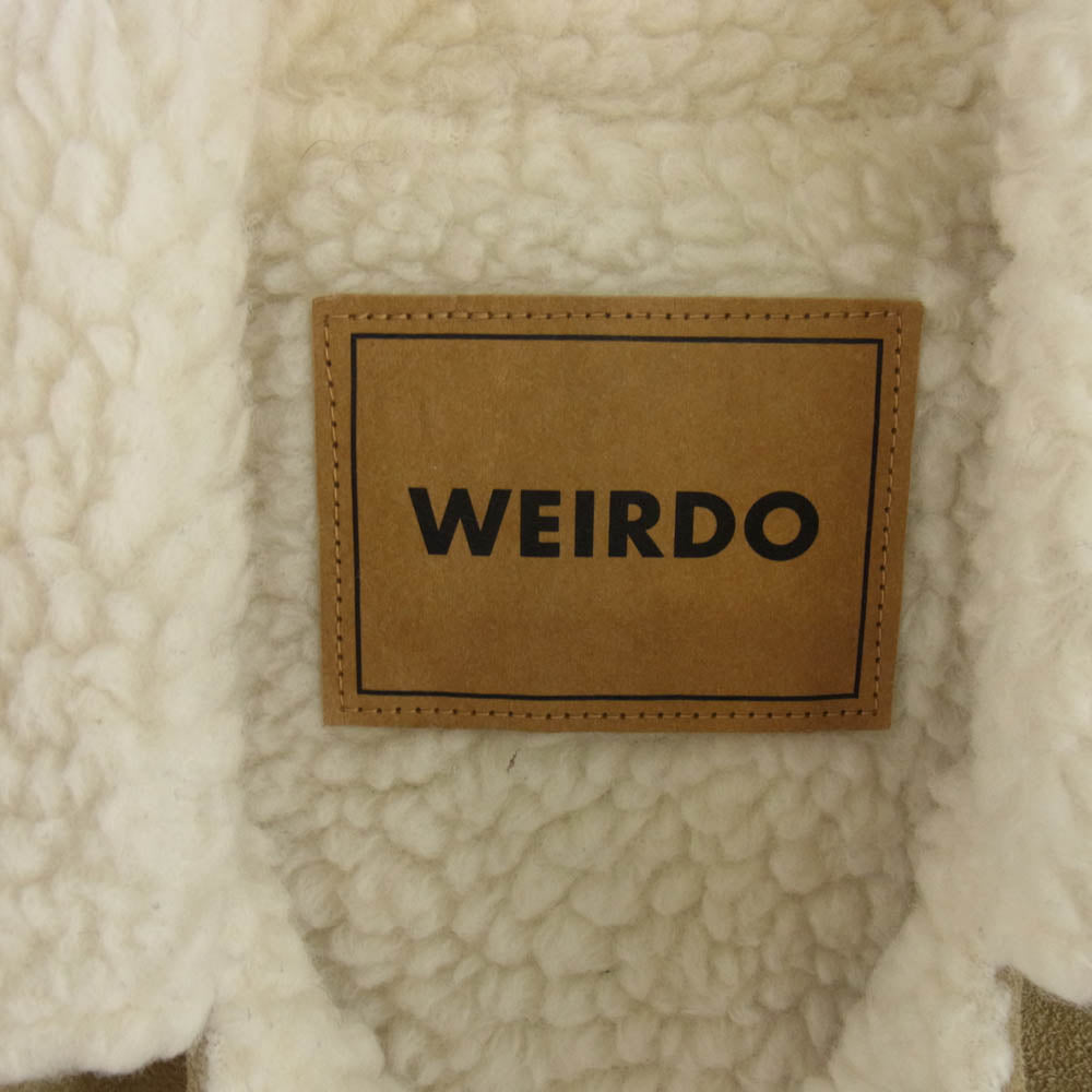 WEIRDO ウィアード WRD-20-AW-03 HEY KIDS RANCH JACKET スエード ランチ ボア ジャケット カーキ系 M【中古】