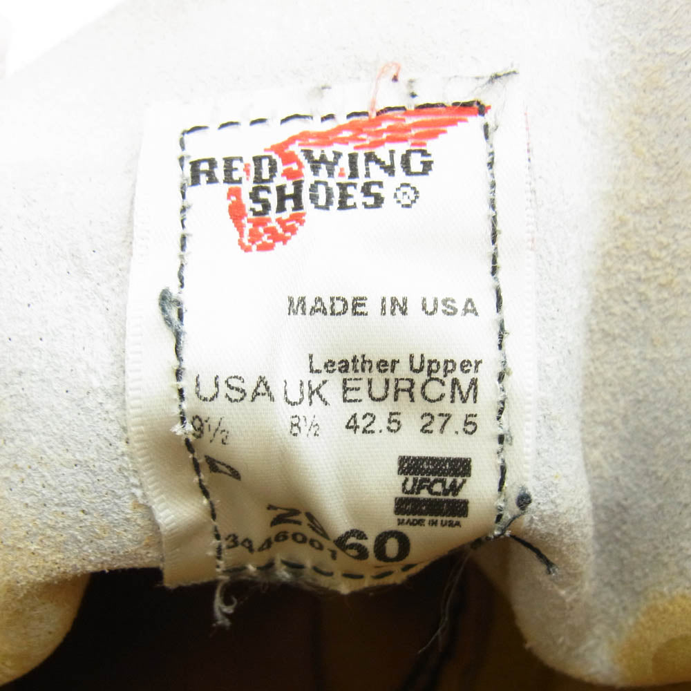 RED WING レッドウィング 2960 USA製 BLACKSMITH CAMEL LARAMIE ROUCH OUT ブラックスミス キャメル ララミー ラフアウト スエード ブーツ ライトブラウン系 US9.5【中古】