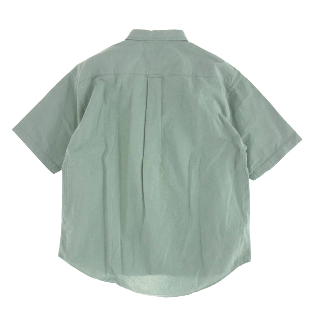 DESCENDANT ディセンダント COTTON SS SHIRT コットン 半袖 シャツ ライトグリーン系 1【中古】