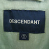 DESCENDANT ディセンダント COTTON SS SHIRT コットン 半袖 シャツ ライトグリーン系 1【中古】