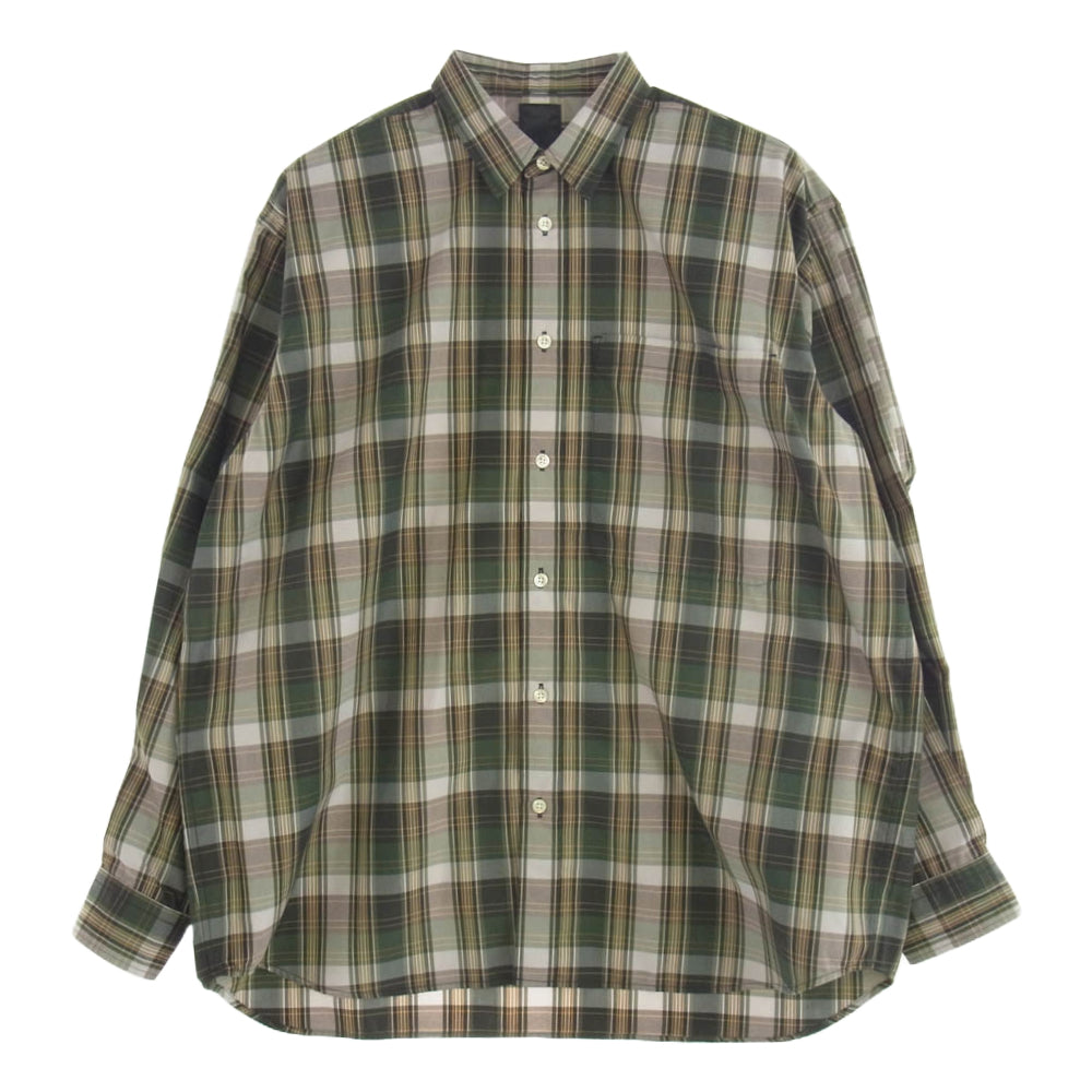 DAIWA PIER39 ダイワピア BE-85022W TECH REGULAR COLLAR SHIRTS L/S PLAIDS レギュラーカラー シャツ グリーン系 M【中古】
