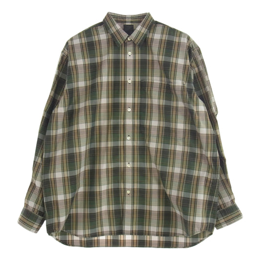 DAIWA PIER39 ダイワピア BE-85022W TECH REGULAR COLLAR SHIRTS L/S PLAIDS レギュラーカラー シャツ グリーン系 M【中古】