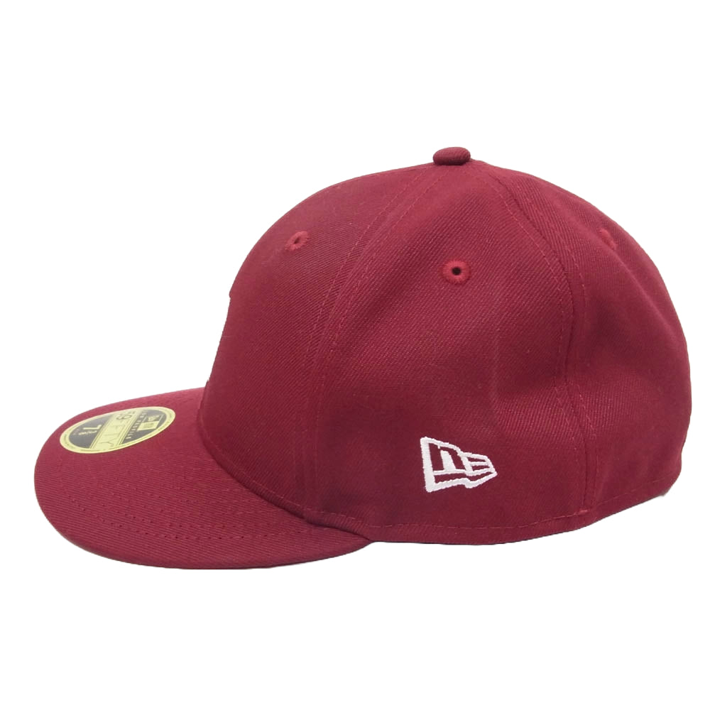 DESCENDANT ディセンダント NEW ERA ニューエラ LETTERED LP 59FIFTY NEW ERA ベースボール キャップ 帽子 エンジ系 7 3/8【美品】【中古】