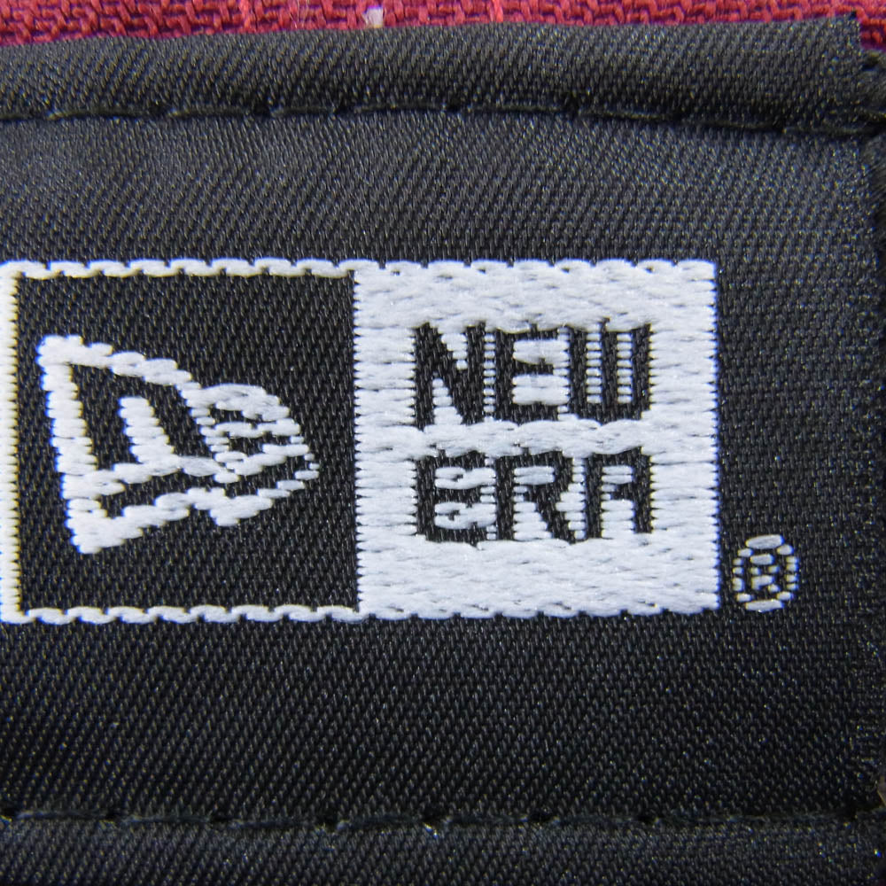DESCENDANT ディセンダント NEW ERA ニューエラ LETTERED LP 59FIFTY NEW ERA ベースボール キャップ 帽子 エンジ系 7 3/8【美品】【中古】