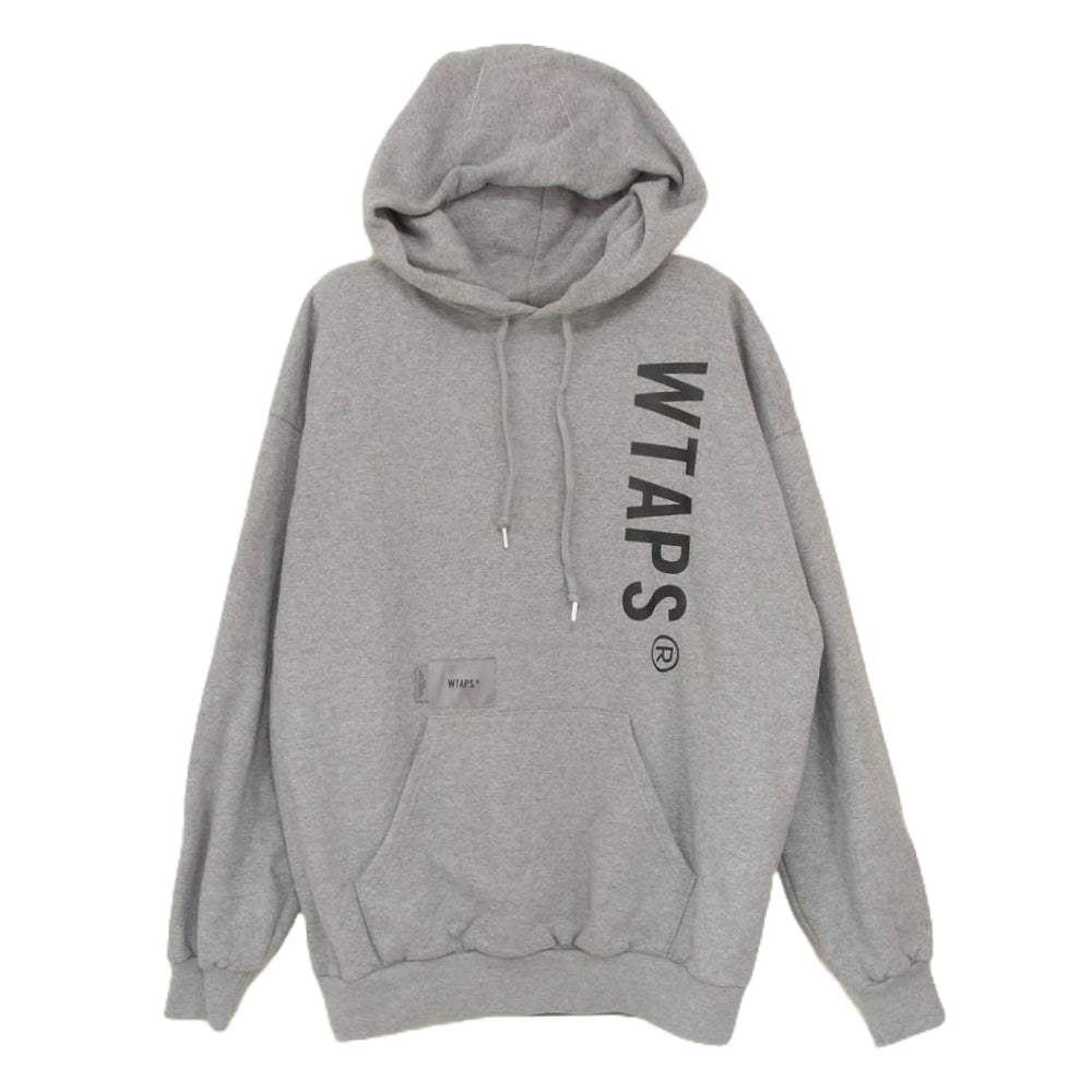 WTAPS ダブルタップス 23AW 232ATDT-HPM01S SIGN HOODY COTTON サイン フーディー コットン プルオーバースウェットパーカー グレー系 X02【中古】