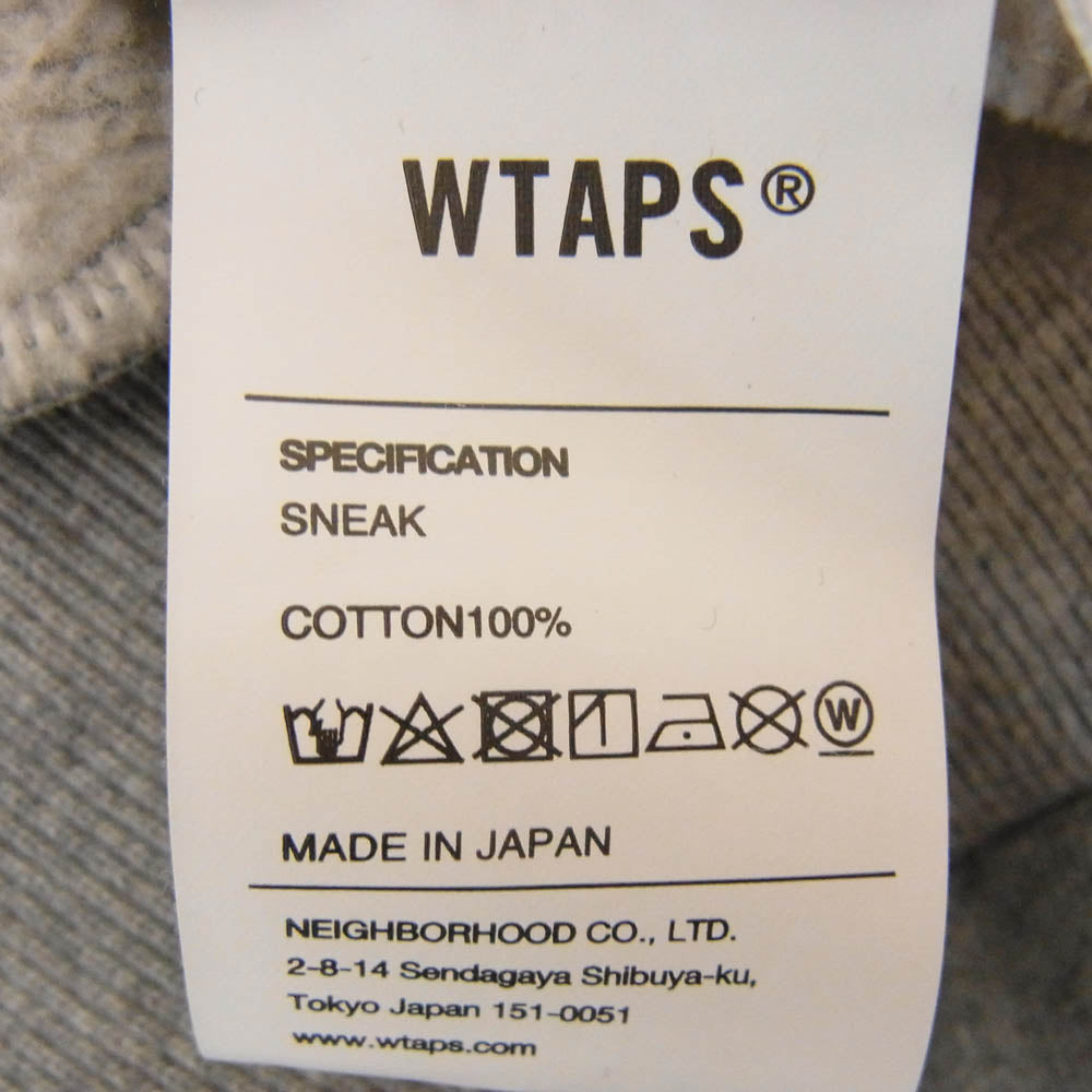 WTAPS ダブルタップス 23AW 232ATDT-HPM01S SIGN HOODY COTTON サイン フーディー コットン プルオーバースウェットパーカー グレー系 X02【中古】