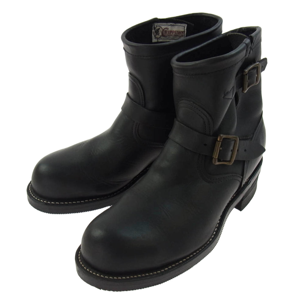 Chippewa チペワ USA製 27872 ENGINEER BOOTS BLACK OIL 7インチ ショート エンジニアブーツ ブラック系 8.5E【中古】