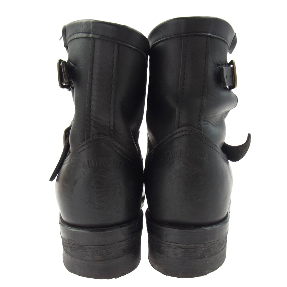 Chippewa チペワ USA製 27872 ENGINEER BOOTS BLACK OIL 7インチ ショート エンジニアブーツ ブラック系 8.5E【中古】
