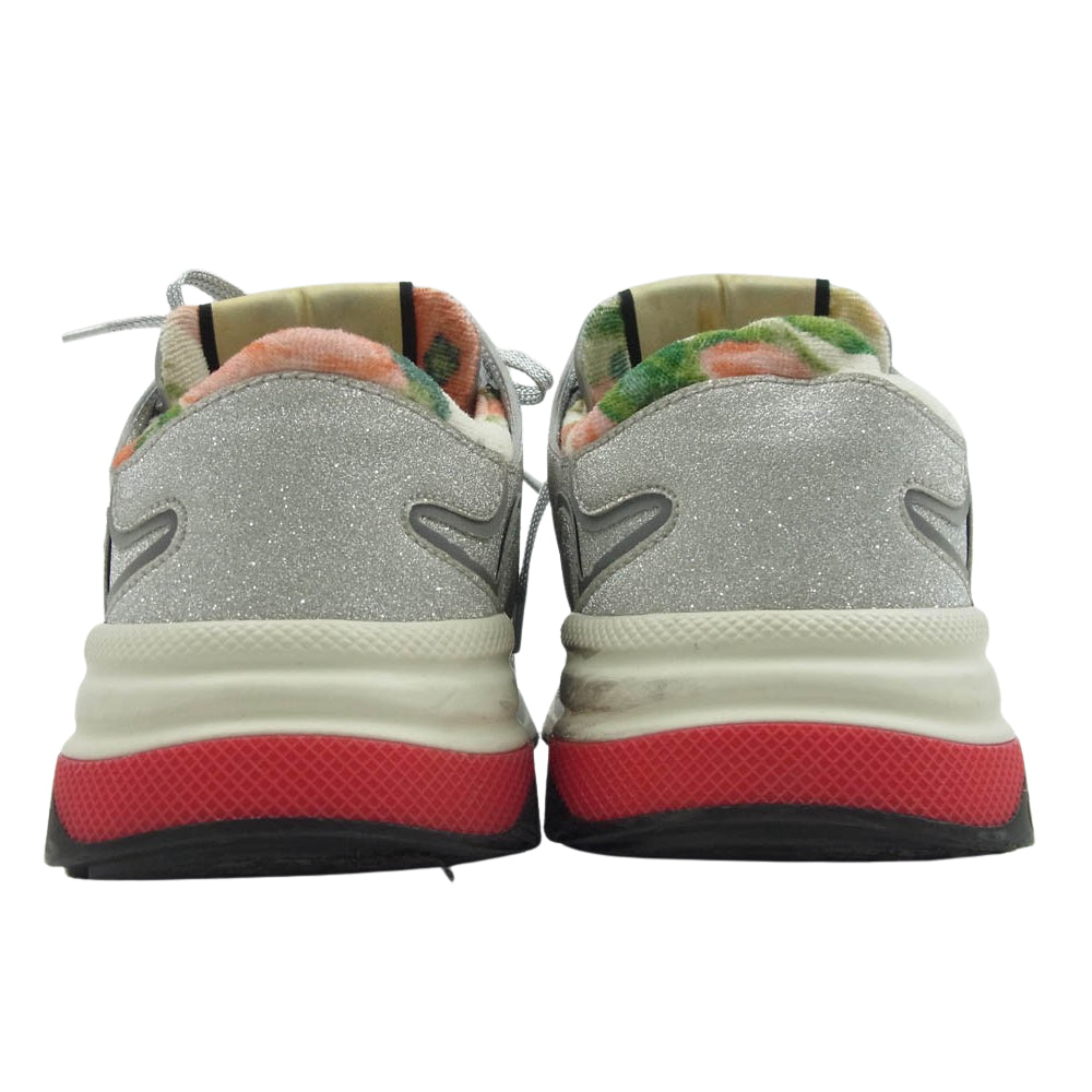 GUCCI グッチ ウルトラスペース グリッター ローカット スニーカー シルバー系 36【中古】