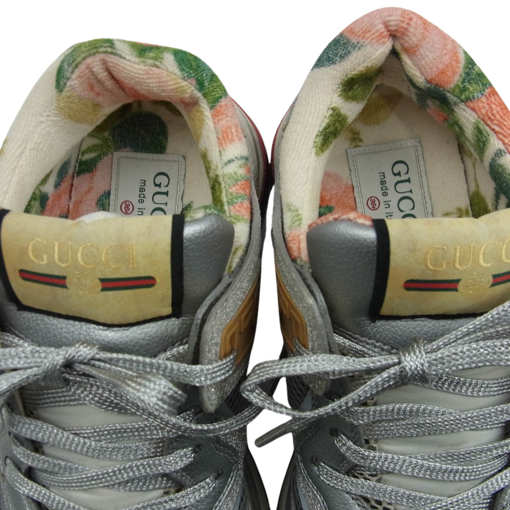 GUCCI グッチ ウルトラスペース グリッター ローカット スニーカー シルバー系 36【中古】