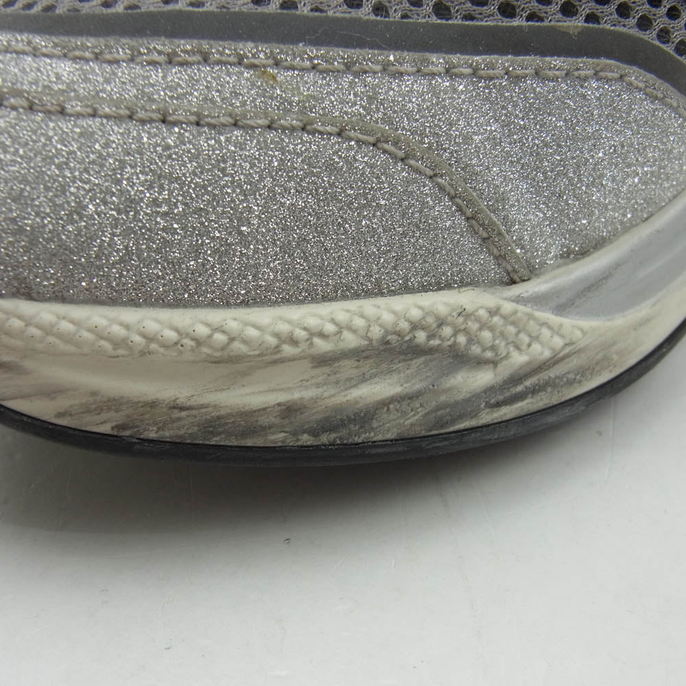 GUCCI グッチ ウルトラスペース グリッター ローカット スニーカー シルバー系 36【中古】