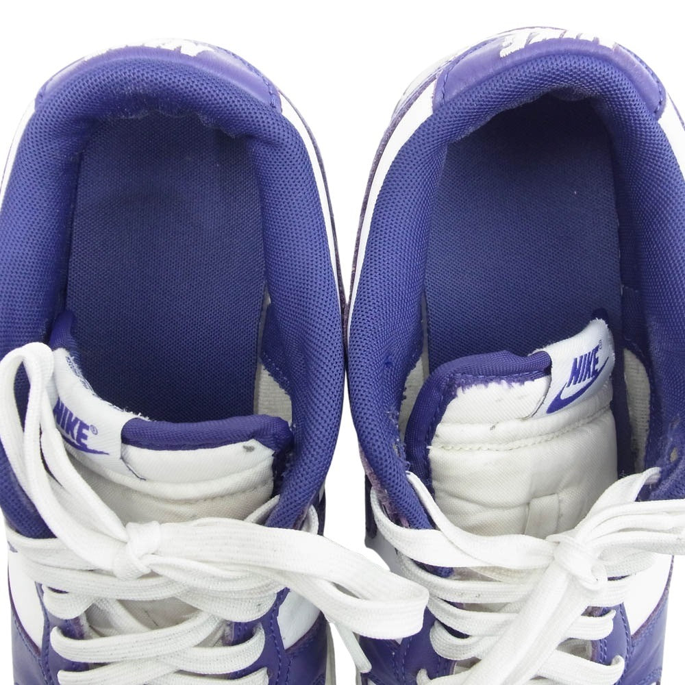 NIKE ナイキ DD1391-104 DUNK LOW RETRO COURT PURPLE ダンクロー コートパープル ローカット スニーカー パープル系 ホワイト系 26cm【中古】