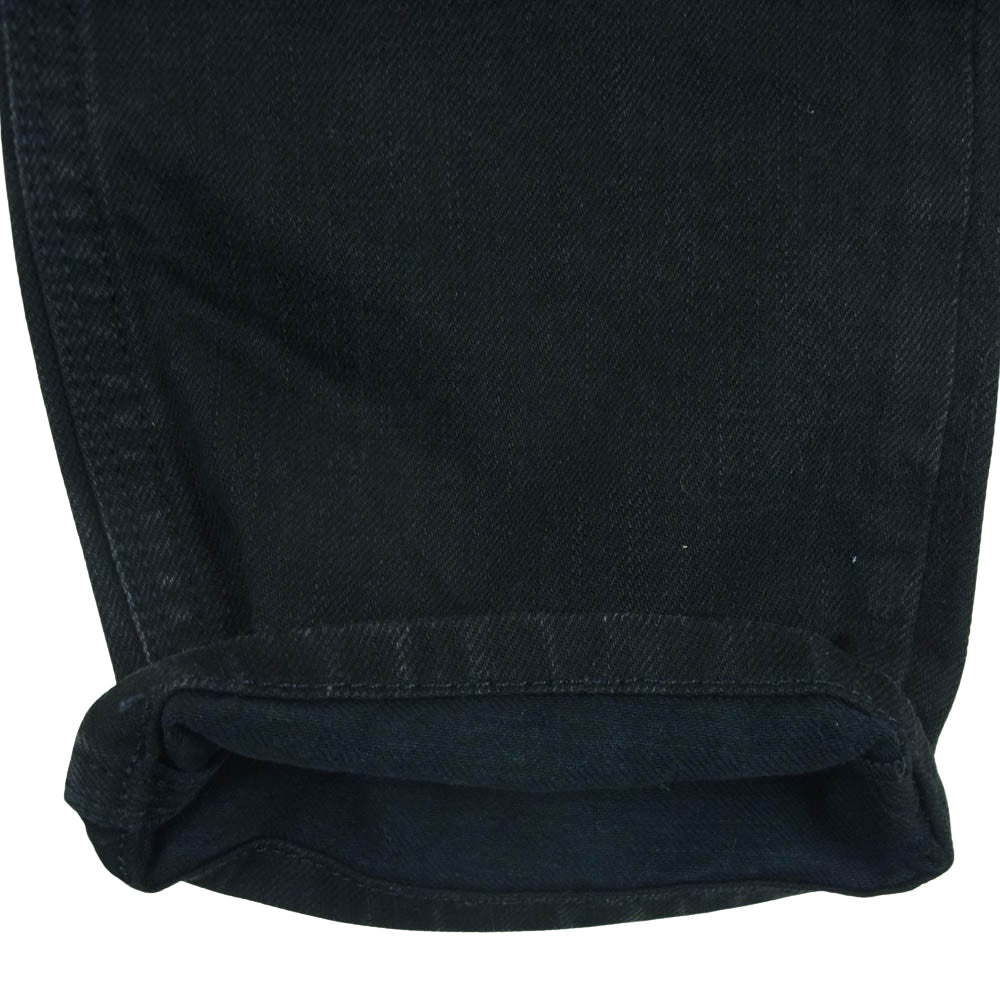 DIESEL ディーゼル THANAZ ポケットドラゴン刺繍 デニム ストレート スリム パンツ イタリア製 ブラック系 W27 L30【中古】