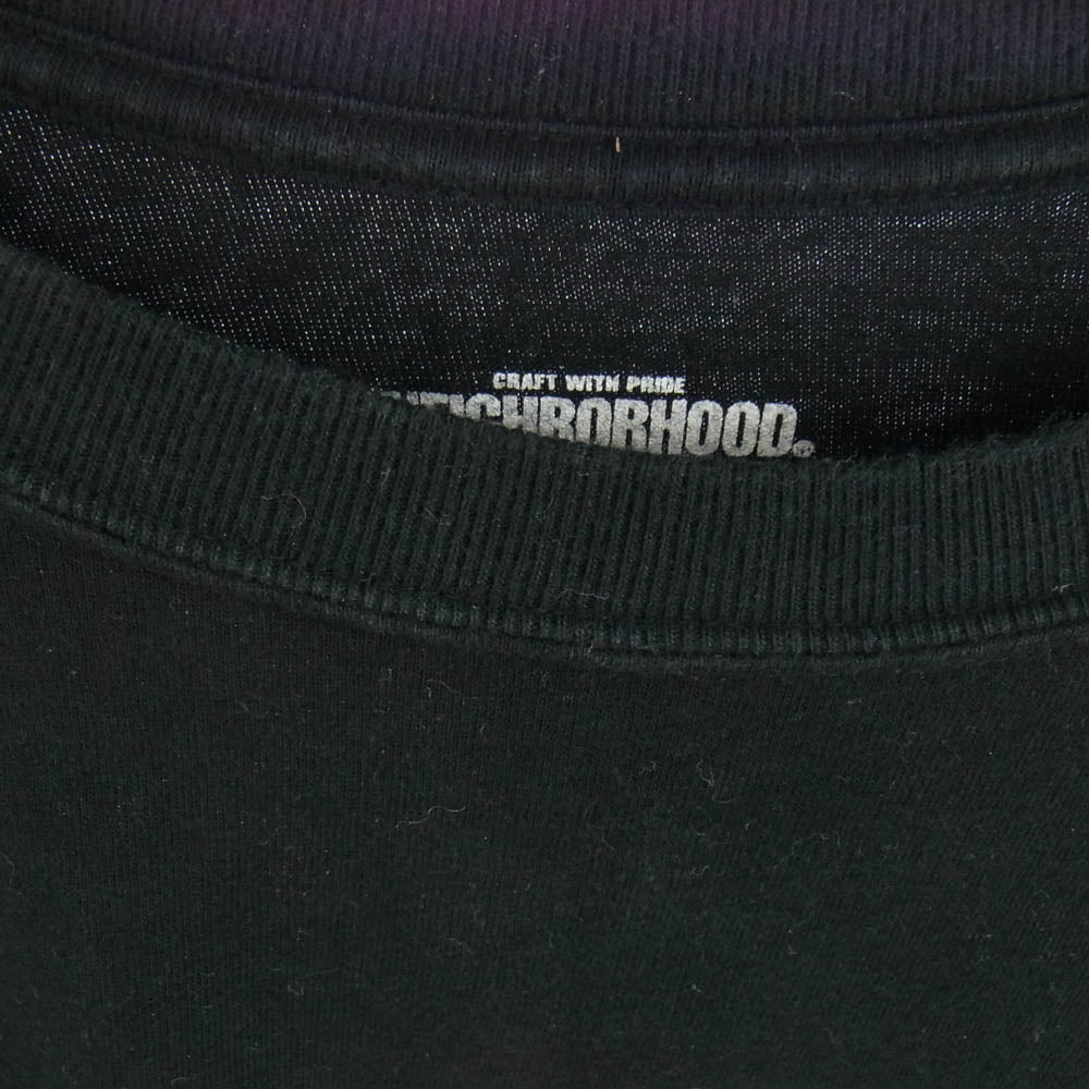 NEIGHBORHOOD ネイバーフッド WIND AND SEA ウィンダンシー CRAFT WITH PRIDE ロゴプリント 長袖 Tシャツ ブラック系 S【中古】