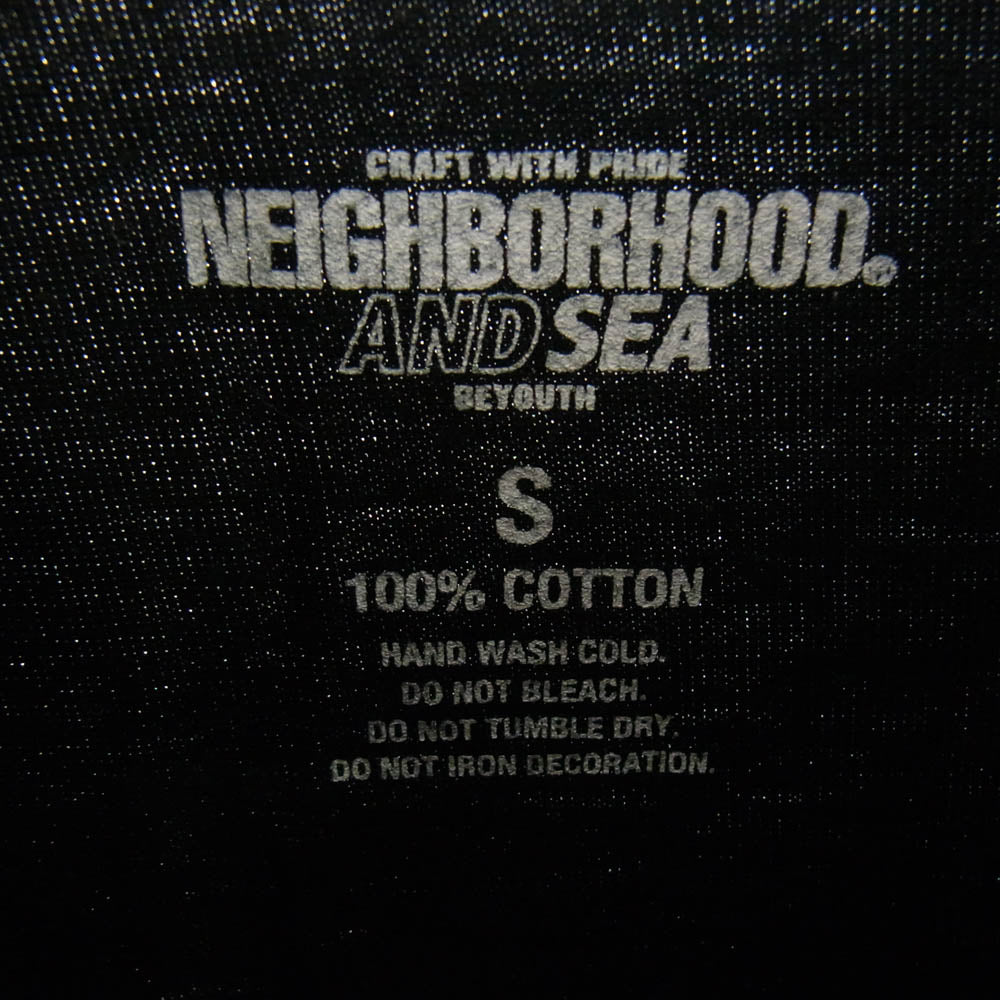 NEIGHBORHOOD ネイバーフッド WIND AND SEA ウィンダンシー CRAFT WITH PRIDE ロゴプリント 長袖 Tシャツ ブラック系 S【中古】