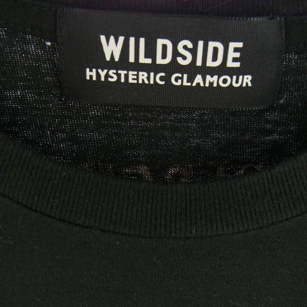 HYSTERIC GLAMOUR ヒステリックグラマー SZ-T13-032 WILDSIDE ワイルドサイド ヨウジヤマモト FLYING V ギターガール プリント 半袖 Tシャツ ブラック系 2【中古】