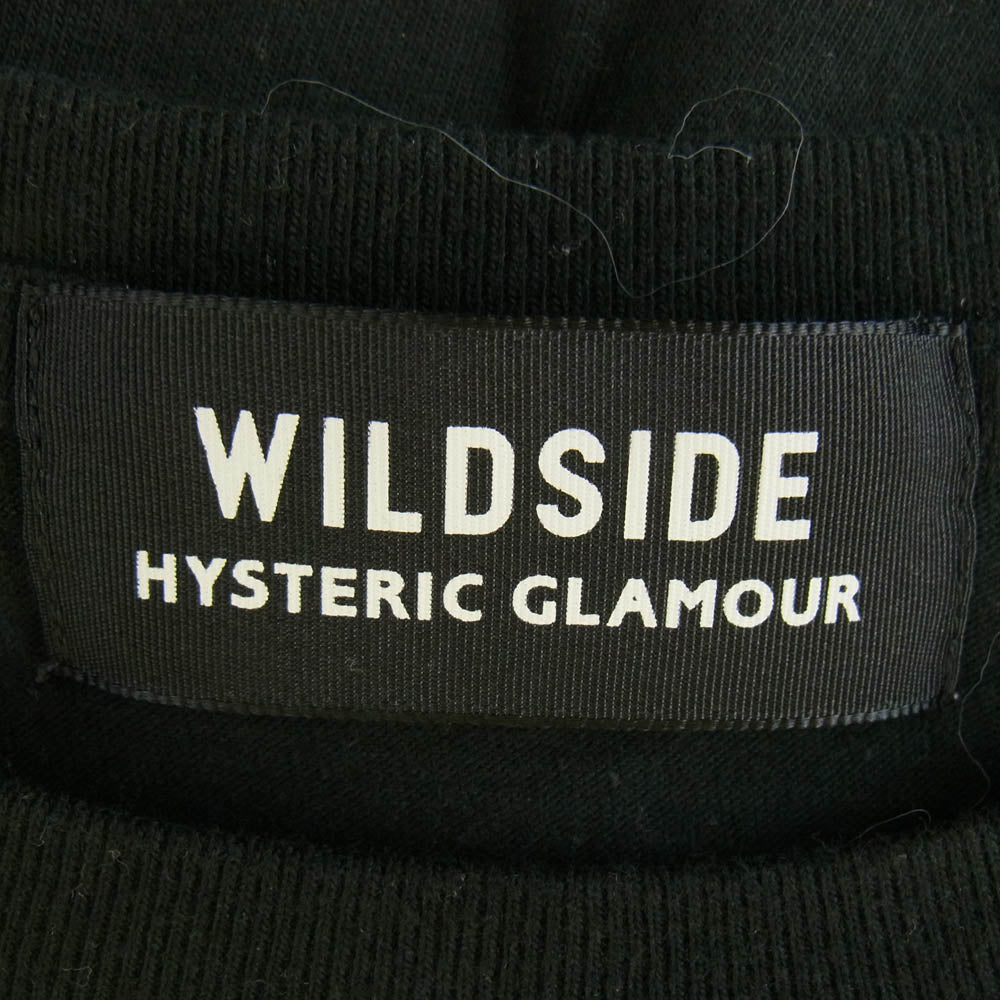 HYSTERIC GLAMOUR ヒステリックグラマー SZ-T13-032 WILDSIDE ワイルドサイド ヨウジヤマモト FLYING V ギターガール プリント 半袖 Tシャツ ブラック系 2【中古】