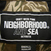 NEIGHBORHOOD ネイバーフッド WDS-C-NBHD-23-Q3-04 WIND AND SEA ウィンダンシー CAMOUFLAGE OFFICER SH タイガーカモ ミリタリー シャツ ジャケット カーキ系 S【中古】