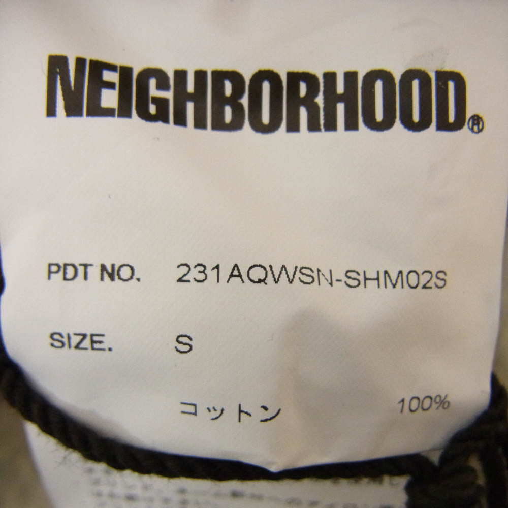 NEIGHBORHOOD ネイバーフッド WDS-C-NBHD-23-Q3-04 WIND AND SEA ウィンダンシー CAMOUFLAGE OFFICER SH タイガーカモ ミリタリー シャツ ジャケット カーキ系 S【中古】